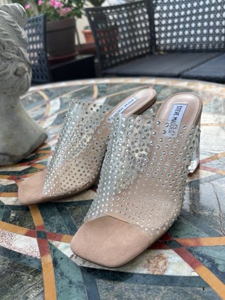 Sandalias Steve Madden T.39 Beige/Plata