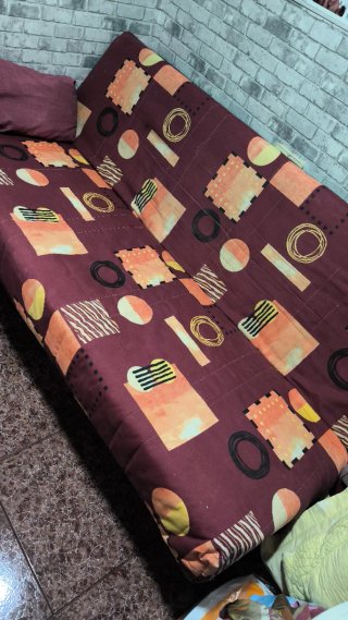 Sofá Cama Tela Diseño Geométrico