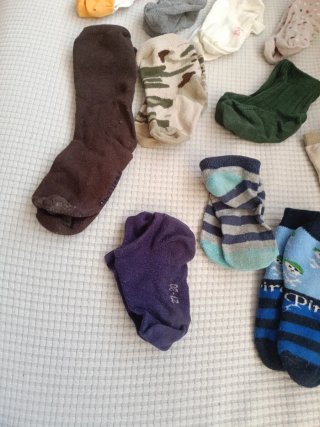 Lote 12 pares calcetines niño talla 25