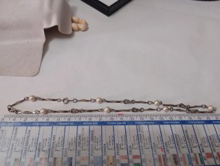 Collana vintage perle argento