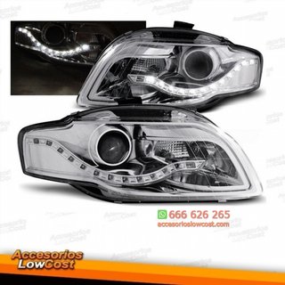 FAROS DE DISEÑO A4 04-08 CRISTAL CLARO/CROMADO- C