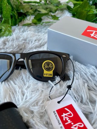 Ray-Ban Wayfarer Negro Lente Azul Sunglasses Sol