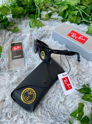 Ray-Ban Wayfarer Negro Lente Azul Sunglasses Sol