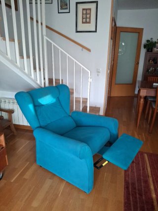 Butaca extensible azul
