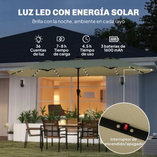 Sombrilla doble jardín