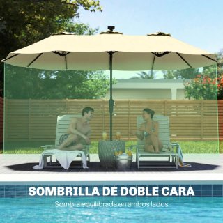 Sombrilla doble jardín