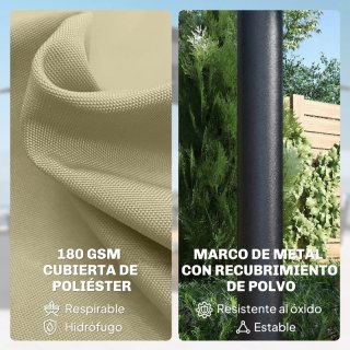 Sombrilla doble jardín