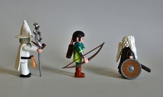 Playmobil Mago Gandalf Elfo y Enano.