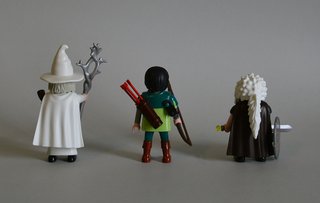 Playmobil Mago Gandalf Elfo y Enano.
