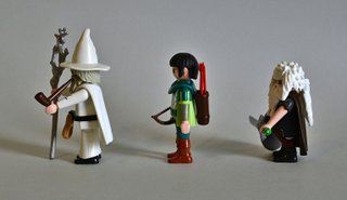 Playmobil Mago Gandalf Elfo y Enano.