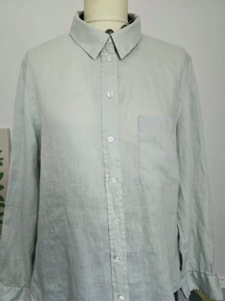 Camicia Lino Menta Pastello Tg. M