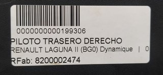 RENAULT LAGUNA II (BG0) Dynamique PILOTO TRASERO DERECHO