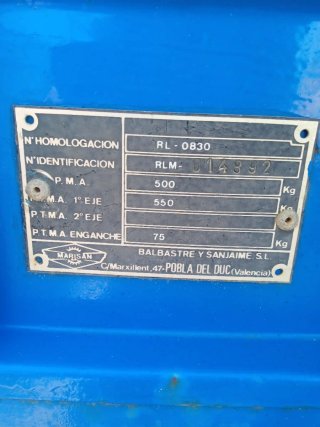 Remolque de carga coche Marisan