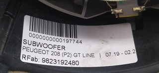 PEUGEOT 208 (P2) GT LINE SUBWOOFER