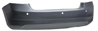 Paragolpes Trasero Negro (Con 3 Agujeros Para Sensores) para Skoda FABIA III 2015