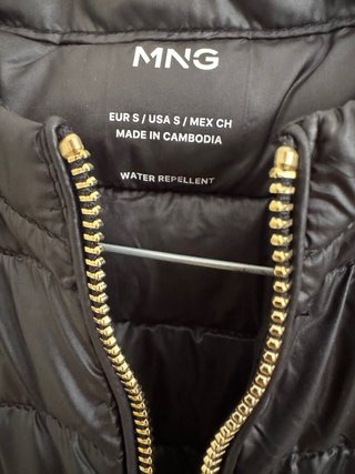 Chaleco acolchado negro Mango Talla S