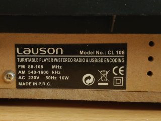 Tocadiscos Lauson CL 108 Negro