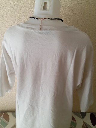 Camiseta estampada mujer manga codo