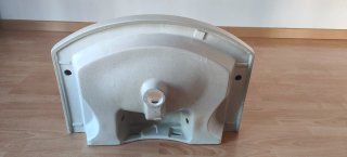 Lavabo de cerámica blanco