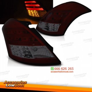PILOTOS SUZUKI SWIFT IV 10- LED BAR ROJO AHUMADO