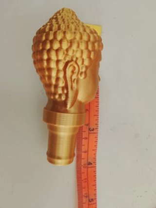 Dorada cabeza buda para bastones