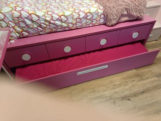 Habitación juvenil complet con escalera almacenaje