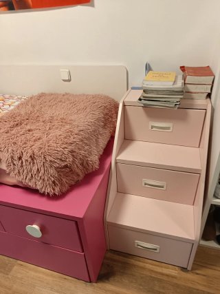 Habitación juvenil complet con escalera almacenaje