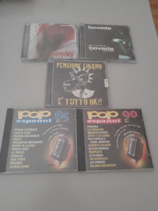 Lote 5 CDs precintados: Pop Español, Boveda, etc.