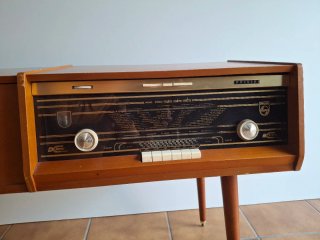 Mueble Radio Philips Vintage Madera