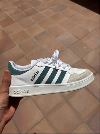 Adidas Breaknet Tenis Blancas y Verdes