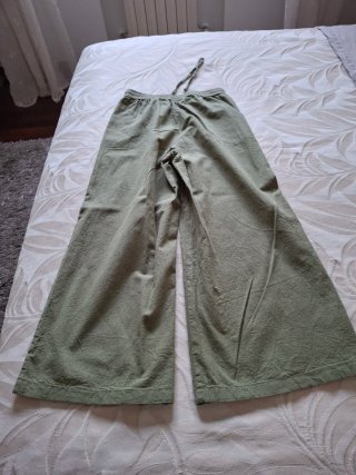 Pantaloni Yes-Zee gamba larga verde oliva