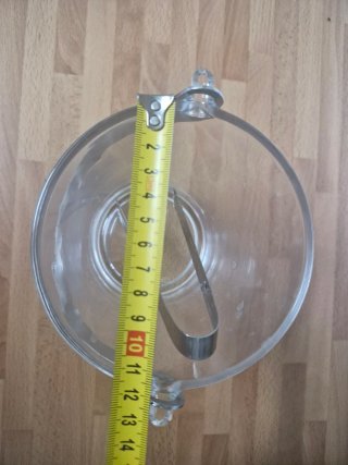 Cubitera de cristal con pinzas