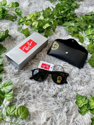 Gafas de Sol Ray-Ban Wayfarer Negro Lente Verde