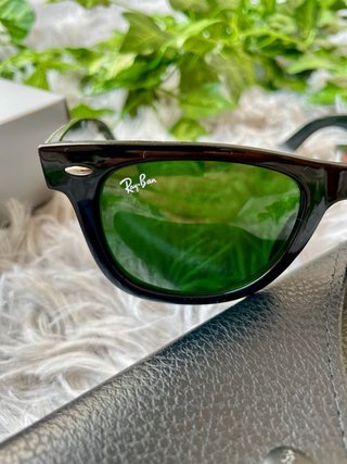 Gafas de Sol Ray-Ban Wayfarer Negro Lente Verde