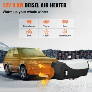 Calefactor Diésel Vevor 12V 8kW Camper A ESTRENAR