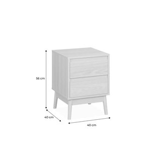 Mesita de noche de madera (en caja)
