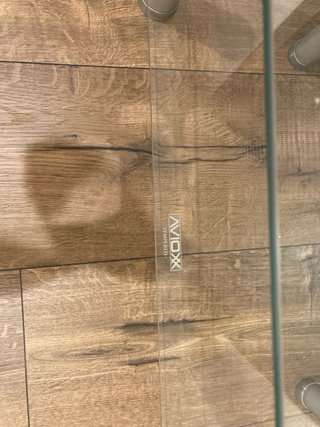 Mesa de cristal AVIOX patas metálicas