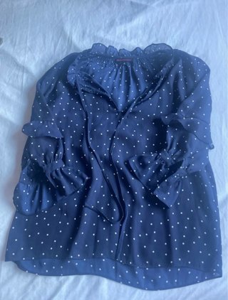 Blusa Lola Casademunt Azul Lunares