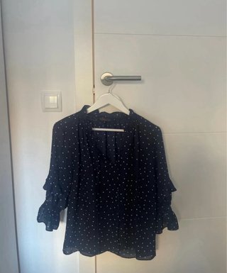 Blusa Lola Casademunt Azul Lunares