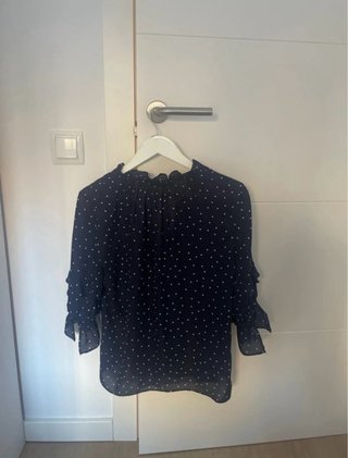 Blusa Lola Casademunt Azul Lunares
