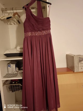 Vestido fiesta largo rosa/morado