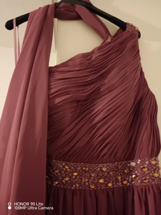 Vestido fiesta largo rosa/morado