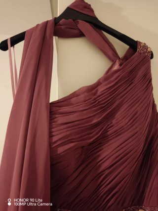 Vestido fiesta largo rosa/morado