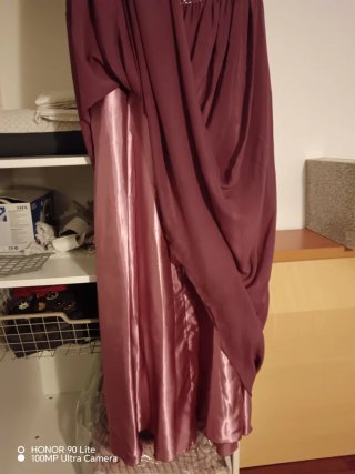 Vestido fiesta largo rosa/morado