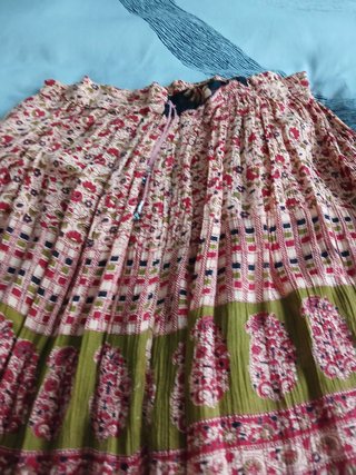 Falda larga estampada mujer