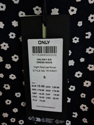 Vestido Only floral azul marino
