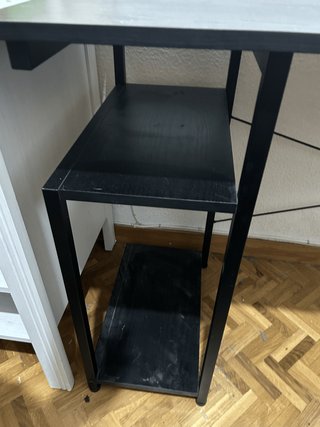 Mesa escritorio L negra metal