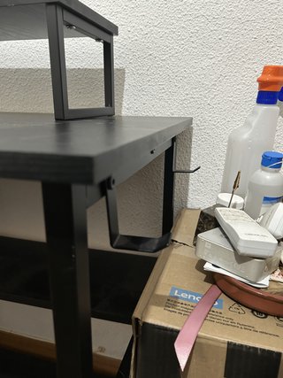 Mesa escritorio L negra metal