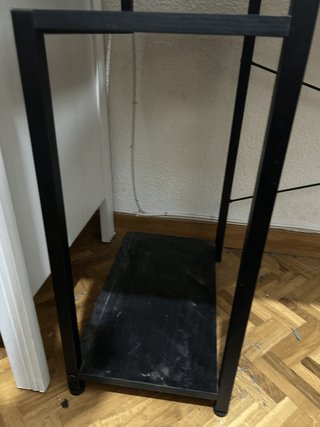 Mesa escritorio L negra metal