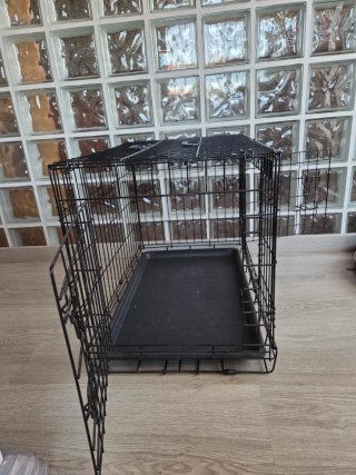 Jaula metálica para perros negra